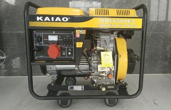ओपन फ़्रेम 5.5kva डीजल जेनरेटर उच्च क्षमता कम तेल अलार्म सिस्टम