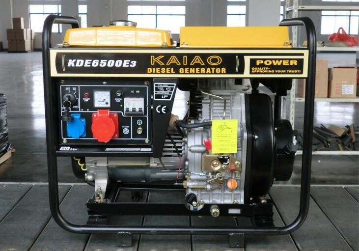 5.5kva ओपन फ़्रेम डीजल जेनरेटर, 3 चरण पोर्टेबल डीजल जेनरेटर