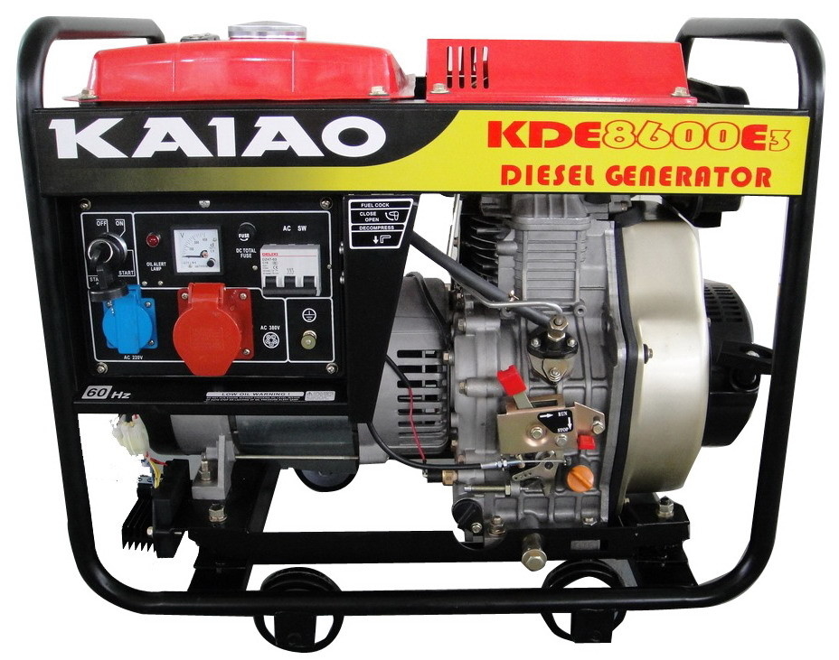 सीई छोटे डीजल जनरेटर 3 चरण 6.5kw डीजल जनरेटर सेट 8600E3 घर के लिए