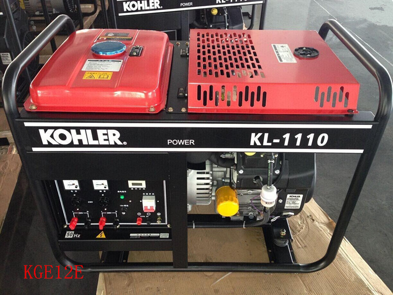 ओपन फ्रेम 10KW स्टैंडबाय गैसोलीन पावर जनरेटर 2 सिलेंडर के साथ, 995*630*790 मिमी